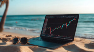 trading at the beach