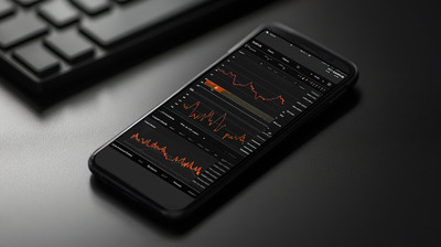 App de trading móvil elegante