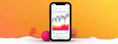 Phone Showing Vibrant Market Graph