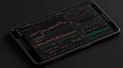 Teléfono Horizontal con Gráficos de Trading