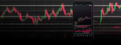 Wykres nocnego handlu mobilnego Gráfico de trading móvil nocturno
